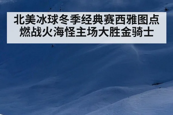 北美冰球冬季经典赛西雅图点燃战火海怪主场大胜金骑士
